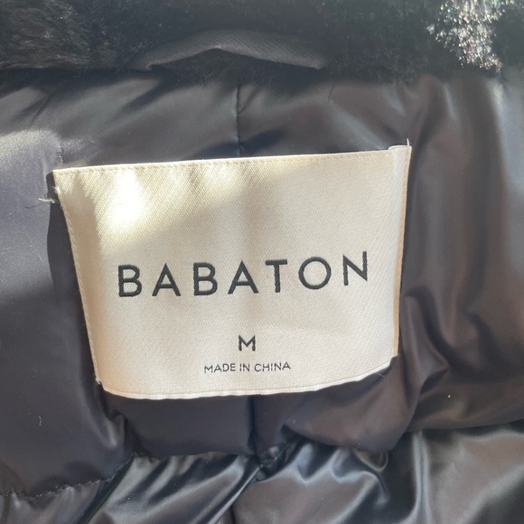 Babaton Black Vista Ridge Parka Size M - Picture 7 of 8